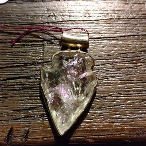 New Sterling Silver Angel Aura Arrowhead Pendant